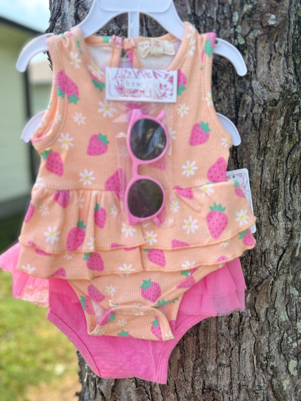 *Between Baby* Girl Ruffled Bubble/Romper 2 PACK